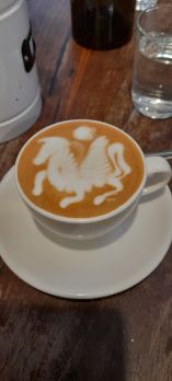 Latte with dragon