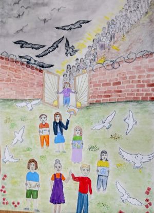 Berlin Wall being opened Berlin Wall being opened