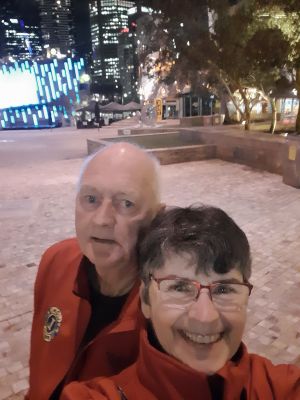 Clive and I in Federation Square 